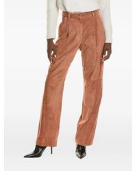 Brunello Cucinelli - Suede Pleated Trousers - Lyst