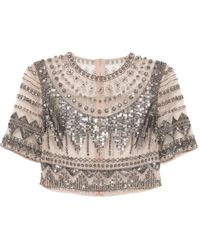 Elie Saab - Cropped Top Met Tule - Lyst