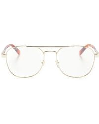 Gucci - Pilotenbrille Mit Logo-Schild - Lyst