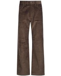 P.A.R.O.S.H. - Pantalon En Velours Côtelé À Détails De Clous - Lyst
