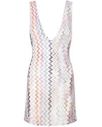 Missoni - ジグザグパターン ミニドレス - Lyst