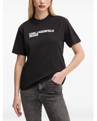 KARL LAGERFELD - Logo-Print Short-Sleeve T-Shirt - Lyst