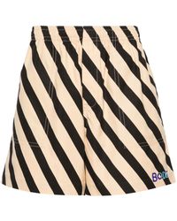 Bode - Domino Striped Bermuda Shorts - Lyst