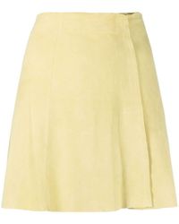 Arma - Suede A-line Mini Skirt - Lyst