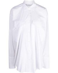 Pushbutton - Straight-point Collar Cotton Shirt - Lyst