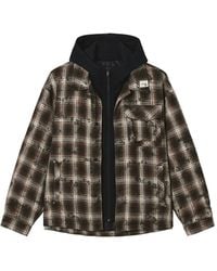 FIVE CM - Check Hooded Jacket - Lyst