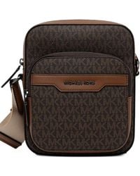 Michael Kors - Mini Hudson Logo-Monogram Zip-Pocket Shoulder Bag - Lyst