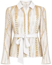 Temperley London - Camisa Viola Con Cinturón - Lyst