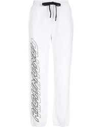 John Richmond - Elasticated-Waistband Logo-Print Trousers - Lyst