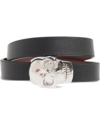 McQueen - Skull-Appliqué Bracelet - Lyst