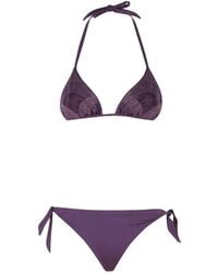 Pin-Up Stars - Rhinestone-Embellished Triangle Bikini - Lyst