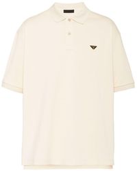 Prada - Cotton Pique Polo Shirt - Lyst