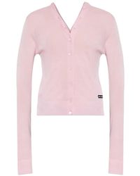 Alexander Wang - Logo-Patch Button-Up Cardigan - Lyst