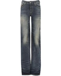 DIESEL - Jean Délavé À Détails De Zips - Lyst