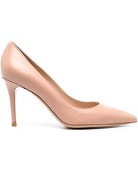 Gianvito Rossi - 85Mm Pointed-Toe Leather Pumps - Lyst