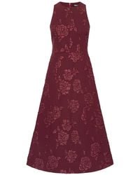 ROTATE BIRGER CHRISTENSEN - Jacquard Flared Dress Dark - Lyst