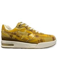 A Bathing Ape - Road Sta Check-Print Sneakers - Lyst