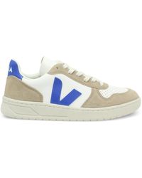 Veja - V-10 Chromefree Leather Sneakers - Lyst