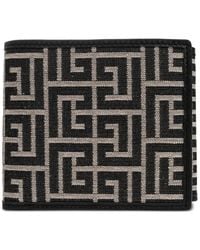 Balmain - Monogram Canvas Wallet - Lyst