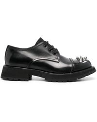 Alexander McQueen - Spike Stud Leather Derby Shoes - Lyst