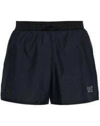 EA7 - Logo-Print Training Shorts - Lyst