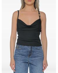 Just Cavalli - Cowl-Neck Logo-Plaque Top - Lyst
