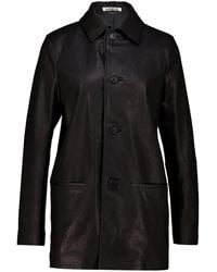 AURALEE - Leather Jacket - Lyst