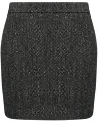 Roberto Collina - High-waist Wool-blend Miniskirt - Lyst