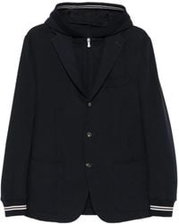 Eleventy - Hooded Single-Breasted Jacket - Lyst