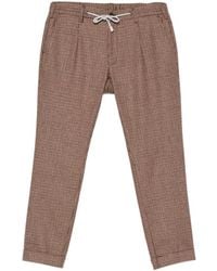 Eleventy - Pantalon À Motif Pied-De-Poule Et Lien De Resserrage - Lyst