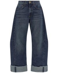 B Sides - Lasso Ruimvallende Katoenen Jeans Met Omgeslagen Pijpen - Lyst