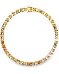 Lady D World - Lunar Glow Crystal-Embellished Crescent-Link Necklace - Lyst