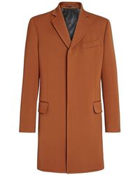 Ferragamo - Single-Breasted Notched-Lapels Coat - Lyst