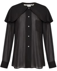 Comme des Garçons - Cape-Panel Sheer Blouse - Lyst
