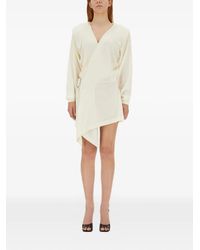 The Attico - Hurely Wrap V-Neck Mini Dress - Lyst
