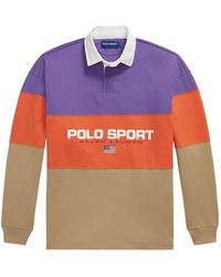 Polo Ralph Lauren - And And Color-Block Striped Cotton Jersey Polo Sport Rugby Shirt - Lyst