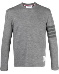 Thom Browne - 4-bar Virgin Wool T-shirt - Men's - Wool/elastane - Lyst