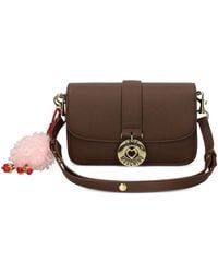 Love Moschino - Logo-Plaque Pompom-Detail Crossbody Bag - Lyst