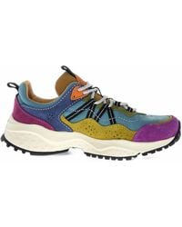Flower Mountain - Suede-Panelled Multicolour Sneakers - Lyst