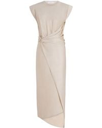 Rabanne - Midi-Jurk Met Gesmockt Detail - Lyst