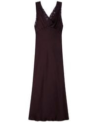 Sandro - Robe Longue En Dentelle À Col V - Lyst