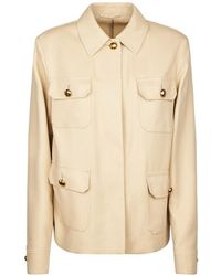 Max Mara - Button-Up Cotton Shirt Jacket - Lyst
