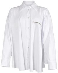 D.exterior - Crystal-Embellished Oversized Shirt - Lyst