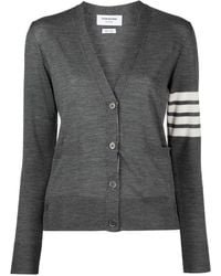 Thom Browne - 4bar ストライプ Vネックカーディガン - Lyst