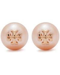 Tory Burch - Kira Ohrstecker Mit Logo-Schild - Lyst