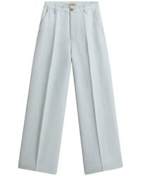 Woolrich - Belt-Loops Crease Straight Trousers - Lyst
