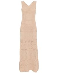Blugirl Blumarine - Pointelle-Knit Sleeveless Maxi Dress - Lyst