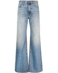 R13 - High-rise Stonewashed Wide-leg Jeans - Lyst