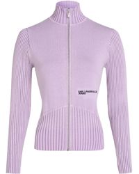 KARL LAGERFELD - Utility Zip-Up Jumper - Lyst