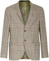 Etro - Checked Houndstooth Blazer - Lyst